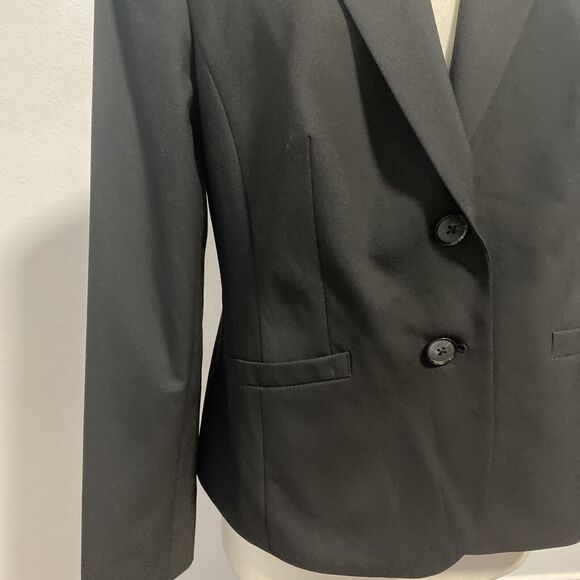 Jones New York Womens 10 Black Single Breasted Blazer Preppy Business Y2K Jacket - Picture 3 of 10